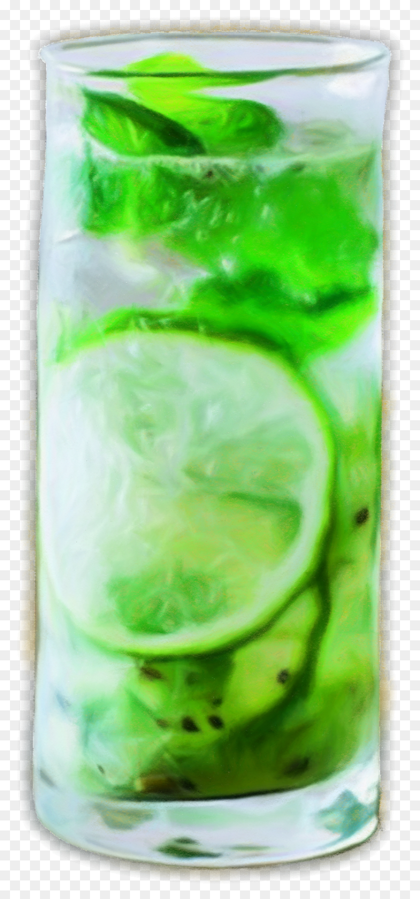 831x1851 Hand Painted Lime Mint Soda And Psd Psd, Cocktail, Alcohol, Beverage HD PNG Download