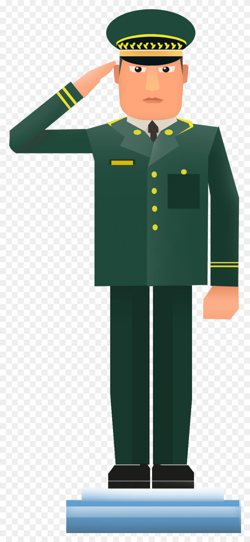 814x1836 Hand Painted Military Liberation Army Salute And Salute, Clothing, Apparel, Coat HD PNG Download