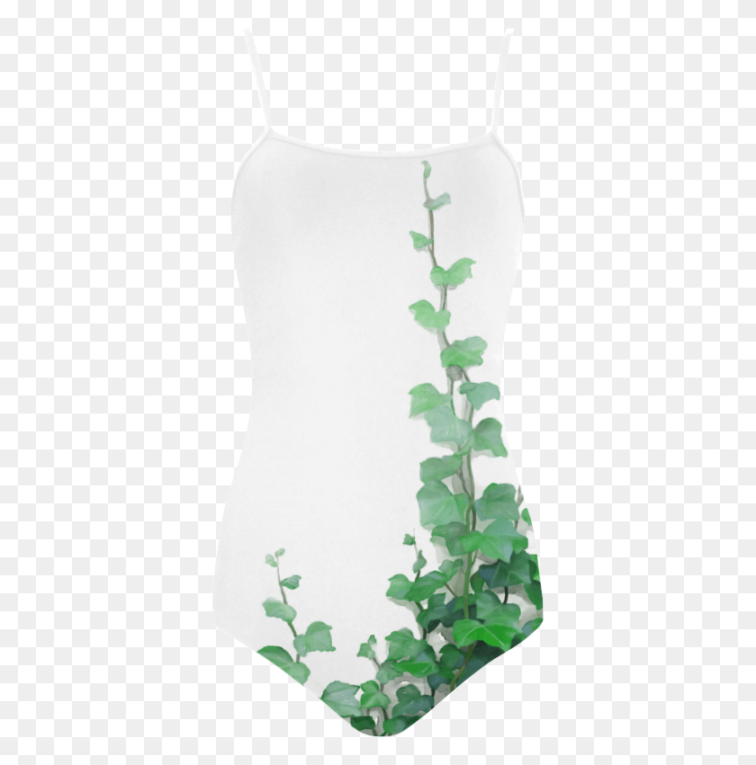 371x791 Hand Painted Original Watercolor Of Climbing Plant Green Creeper Wall Painting, Vine, Flower, Blossom HD PNG Download