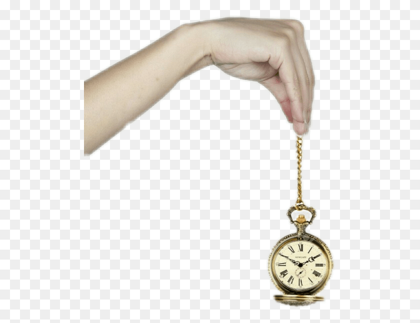503x587 Hand Pocketwatch Watch Clock Time Op From Freetoedit Locket, Person, Human, Arm HD PNG Download