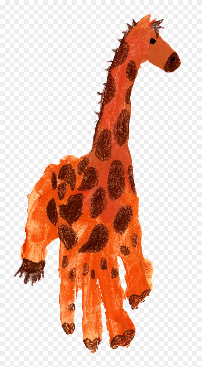 916x1722 Hand Print Giraffe, Wildlife, Mammal, Animal HD PNG Download