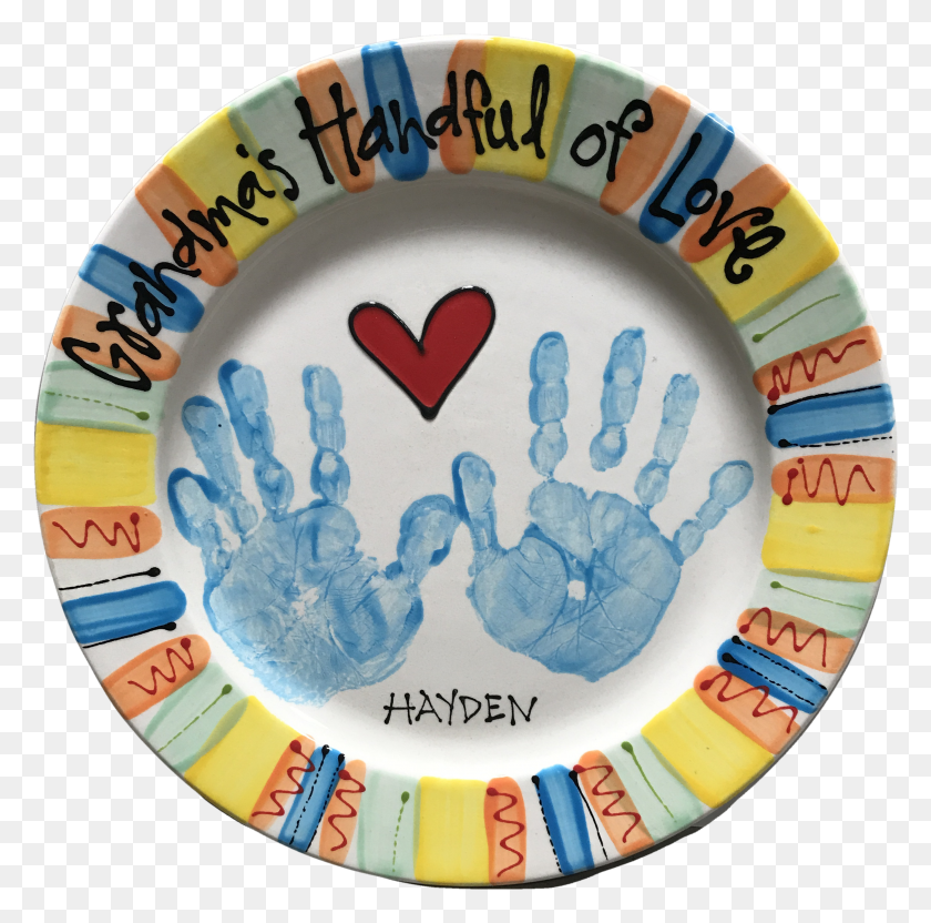 2772x2746 Hand Print Plate Painted At As You Wish Pottery HD PNG Download