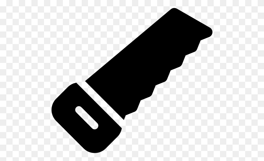 512x512 Hand Saw Icon, Gray PNG
