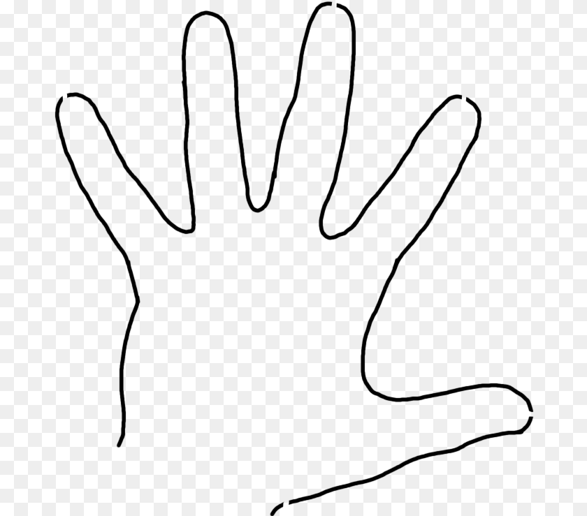 687x739 Hand Trace, Gray Transparent PNG