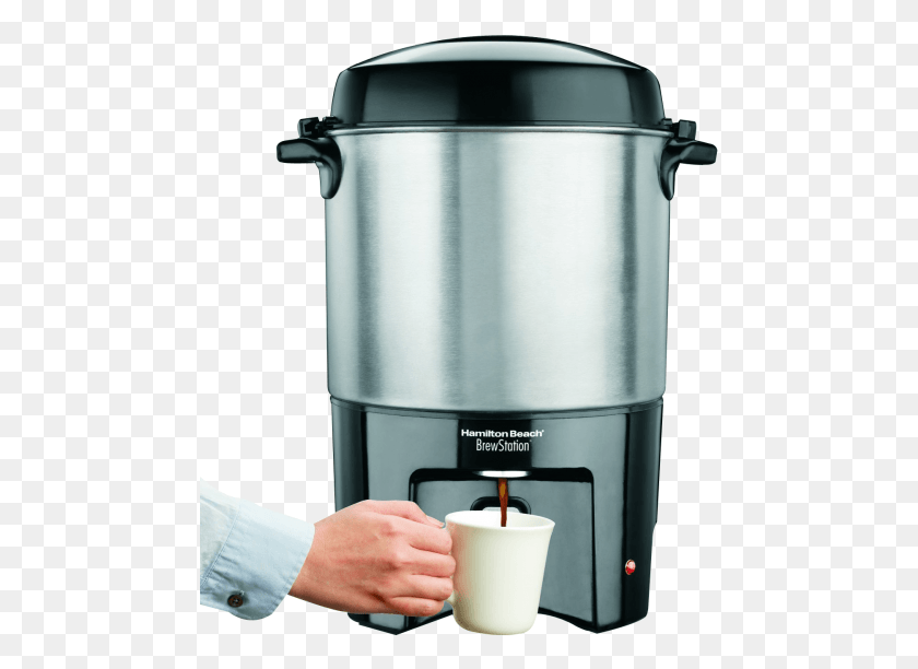 475x552 Hand Using Coffee Maker Image Hamilton Beach, Mixer, Appliance, Person HD PNG Download