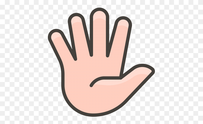 445x454 Hand With Fingers Splayed Emoji Hand, Clothing, Apparel, Glove HD PNG Download