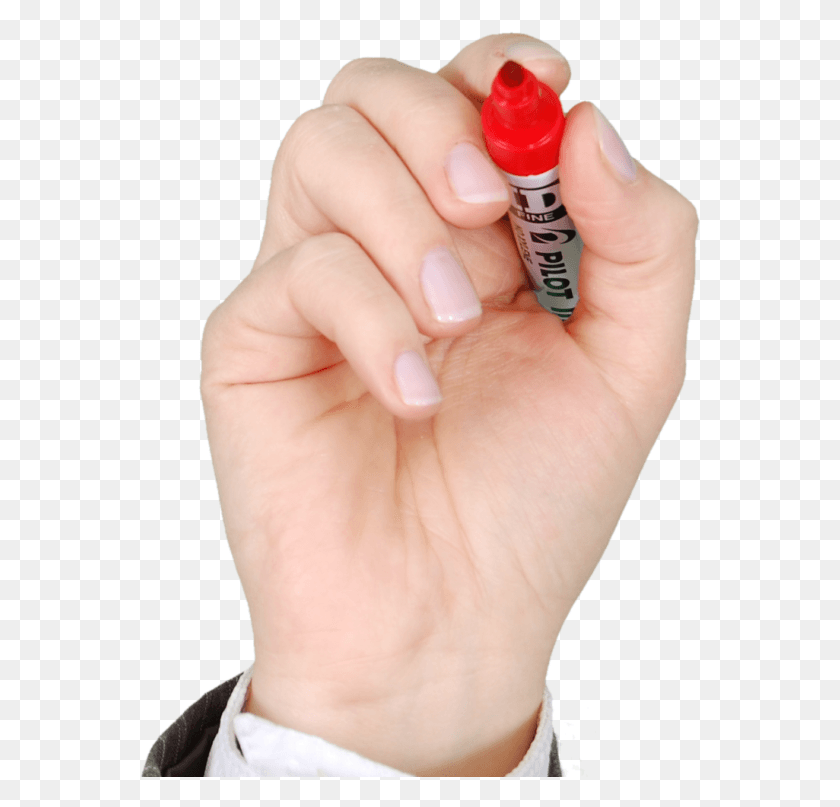 562x747 Hand With Pen, Person, Human, Finger HD PNG Download