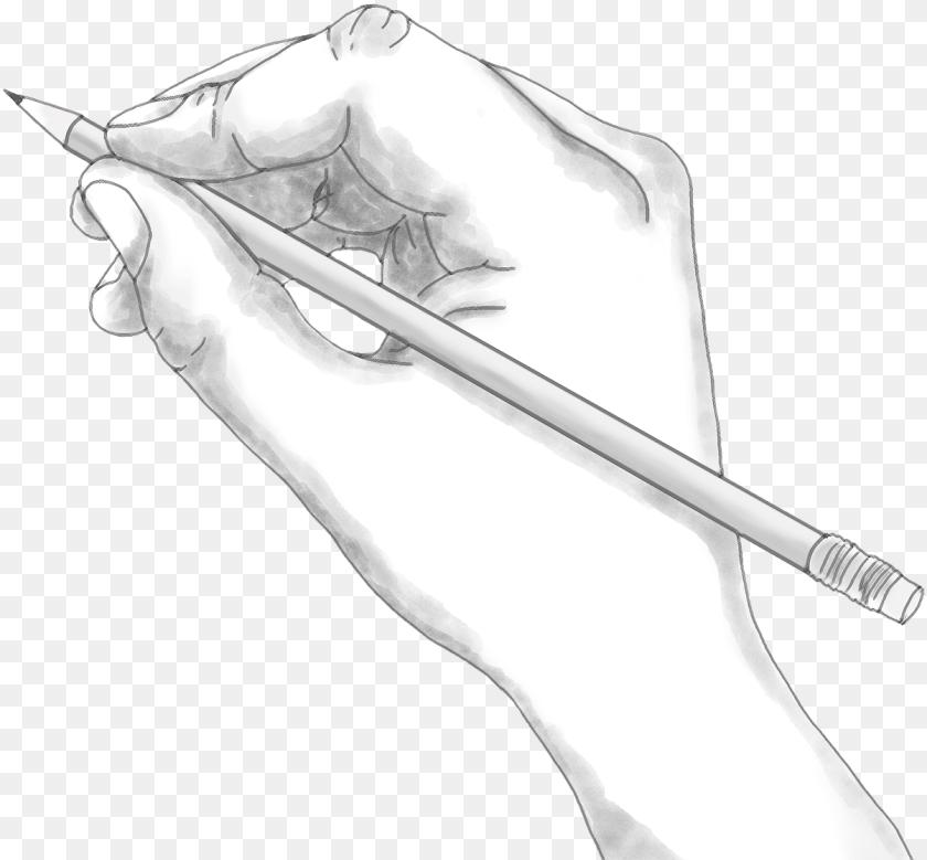 Hand With Pencil Sketch, Brush, Device, Tool, Animal Transparent PNG