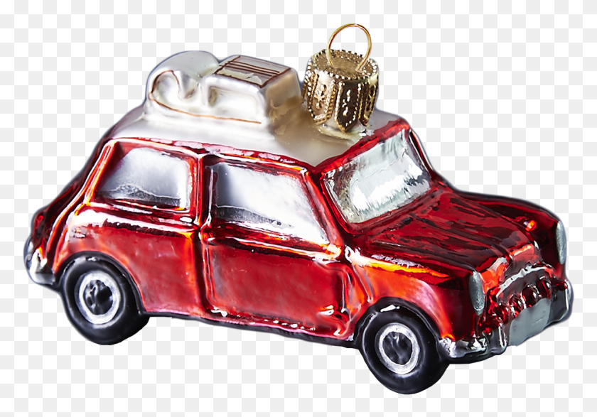 1175x795 Handcrafted Christmas Ornament Red Car With Sled Mouth Model Car, Vehicle, Transportation, Automobile HD PNG Download