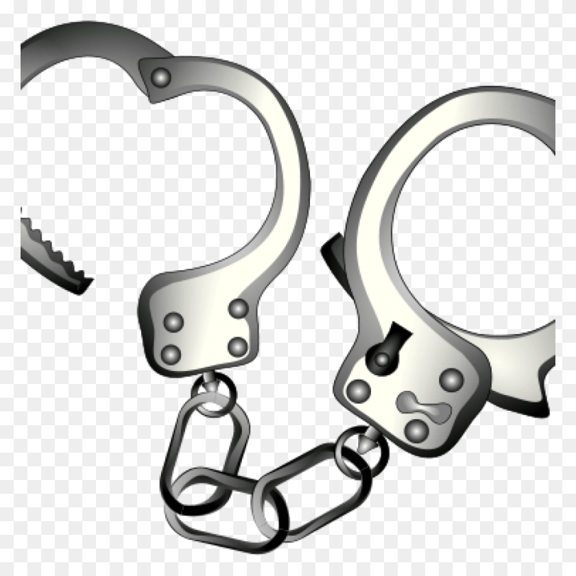 1024x1024 Handcuff Clipart Handcuffs Open Clipart Transparent Police Officer Handcuffs Clipart, Hook, Lock HD PNG Download