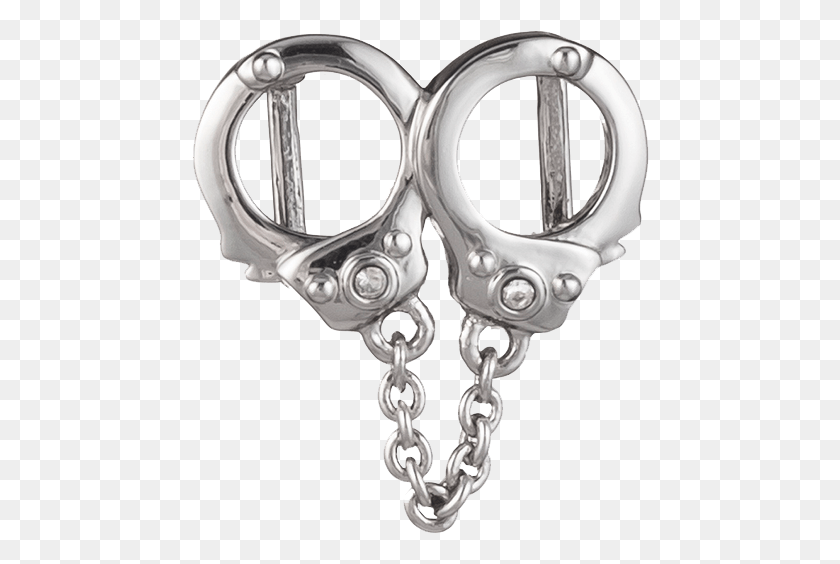 458x504 Handcuff Slide Silver, Chain, Mask HD PNG Download
