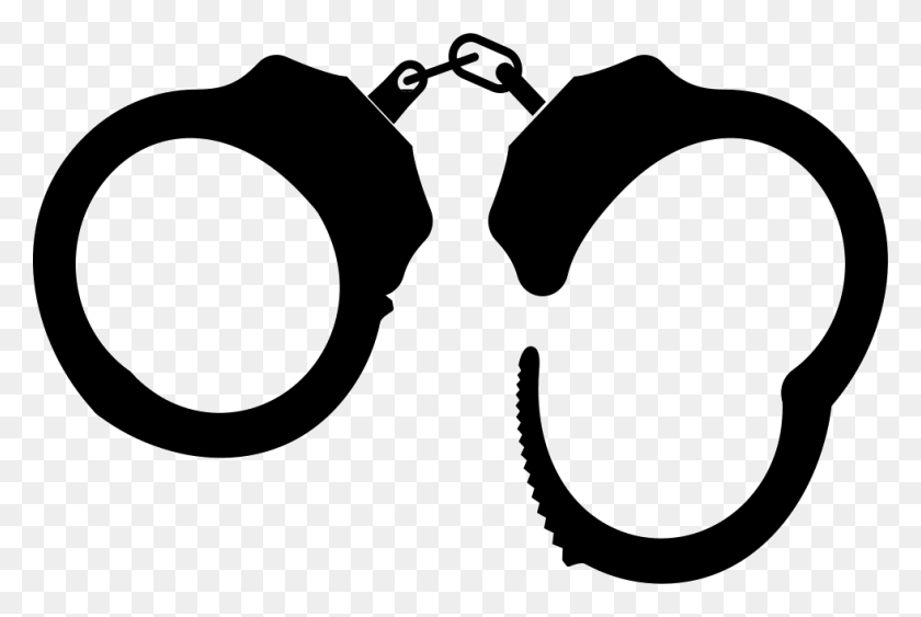 980x632 Handcuffs Svg Free Police Handcuffs, Stencil HD PNG Download
