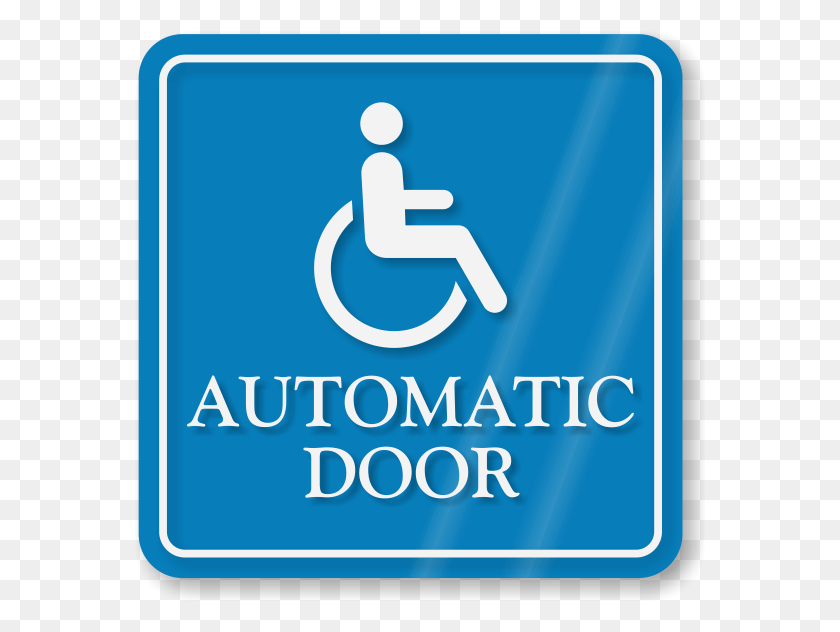 572x572 Handicap Automatic Door Showcase Wall Sign Wheelchair, Symbol, Road Sign HD PNG Download