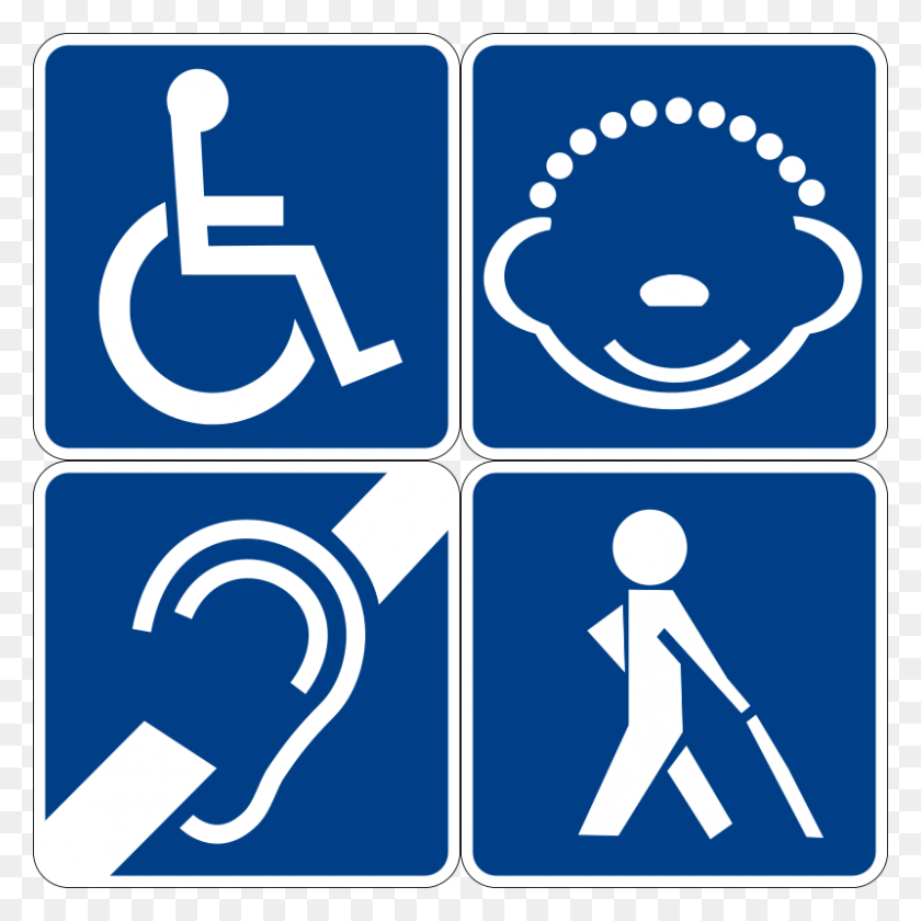 800x800 Handicapped Accessible Sing Clipart Icon Handicapped Sign, Symbol, Text, Number HD PNG Download