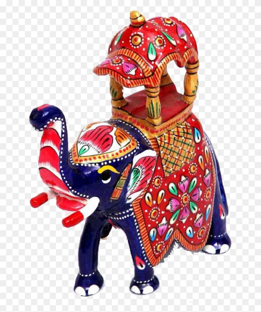 653x942 Handicraft Craft Pottery Figurine Indian Elephant Indian Elephant, Toy, Costume HD PNG Download