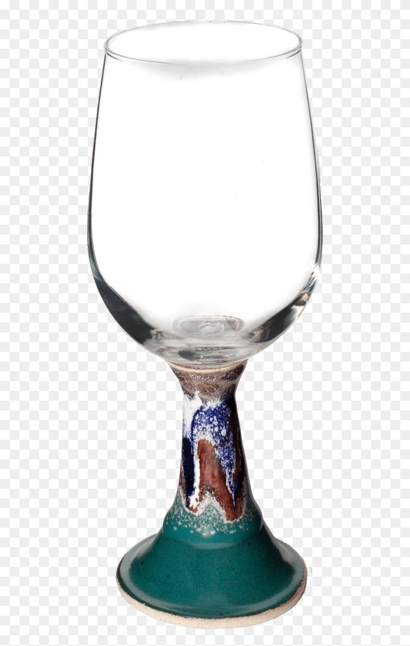 491x1262 Handmade Glass Top Wtih Pottery Base Wine Goblet Champagne Stemware, Wine Glass, Alcohol, Beverage HD PNG Download