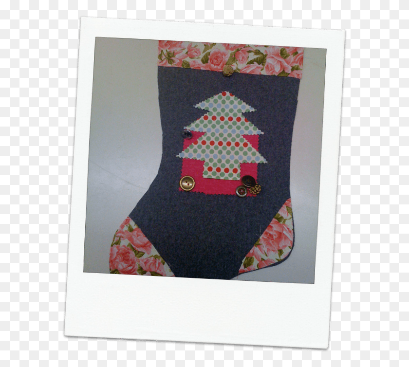 588x694 Handmade Stocking Christmas Stocking, Gift, Rug, Applique HD PNG Download