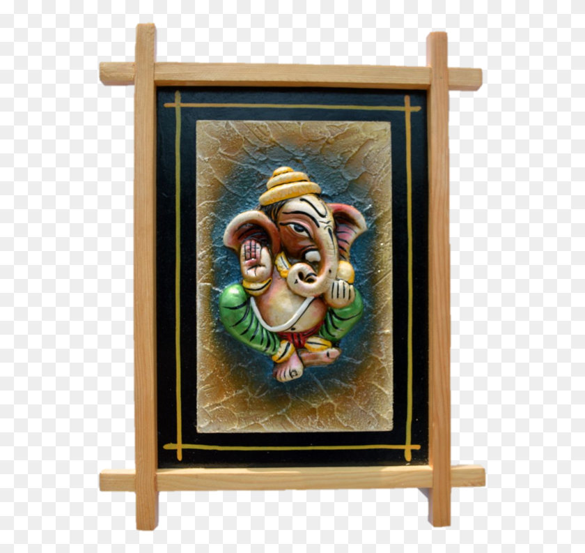 559x733 Handmade Terracotta Ganesha Cross Frame Wall Hanging Picture Frame, Person, Human HD PNG Download