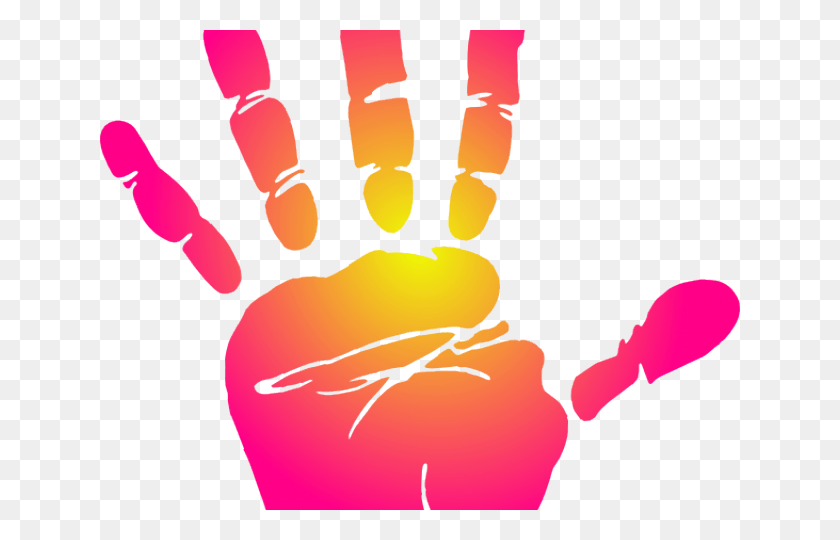 640x480 Отпечаток Руки Клипарт Розовый Белый Отпечаток Руки Клипарт, Рука, Графика Hd Png Скачать