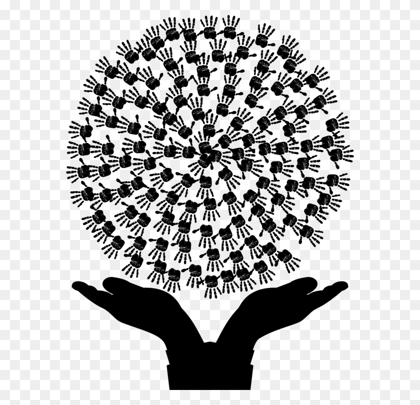 576x750 Handprint Drawing Ink Tree In Hand Logo, Gray, World Of Warcraft HD PNG Download
