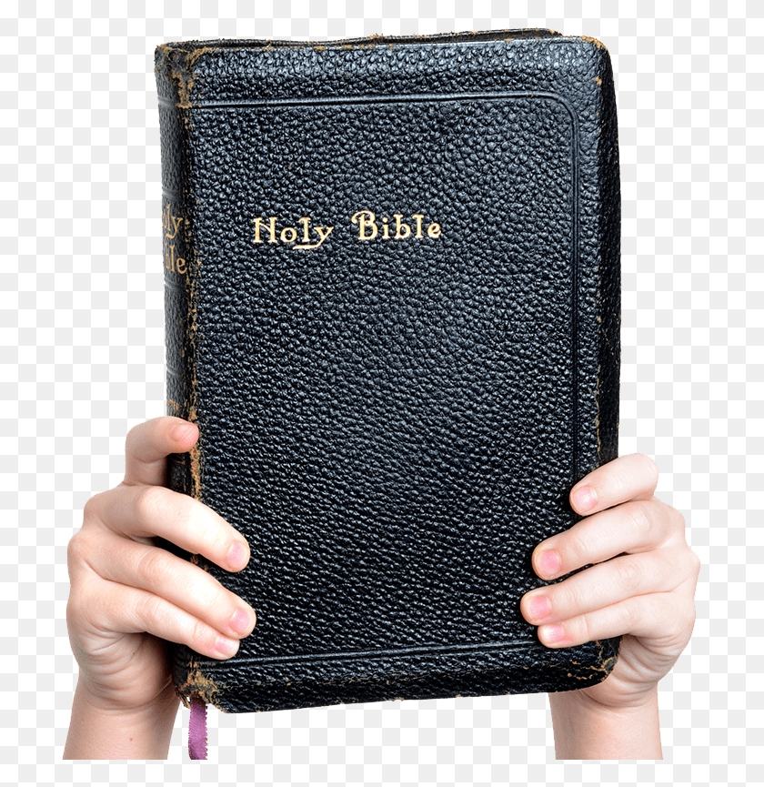 703x805 Hands Holding Up The Bible Wallet, Text, Diary, Person HD PNG Download