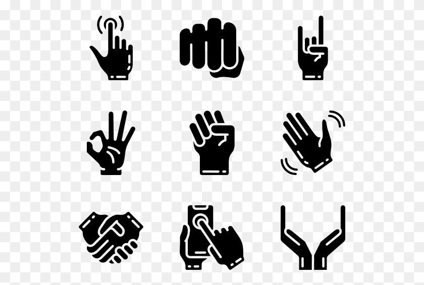 529x505 Hands Sign Language, Gray, World Of Warcraft HD PNG Download