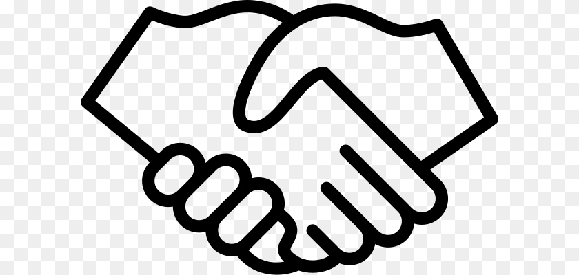 606x400 Handshake, Gray PNG