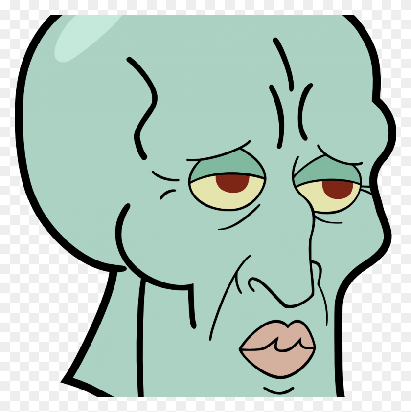 1024x1028 Handsome Squidward Head, Face, Mouth, Lip HD PNG Download