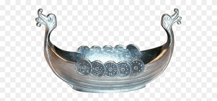 569x332 Handstopt Pewter Viking Ship Salt Cellar From The Antique Viking Ships, Ashtray, Pottery HD PNG Download