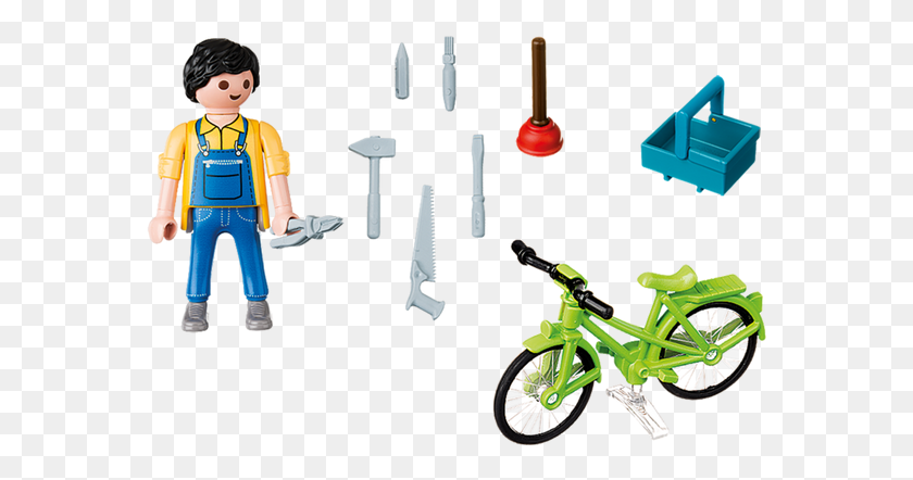 572x382 Handyman With Bike Paint Tools, Clothing, Apparel, Person HD PNG Download