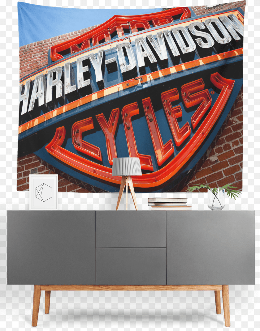 1404x1790 Hanging Banner Harley Davidson Logo, Furniture, Sideboard, Boat, Transportation Clipart PNG