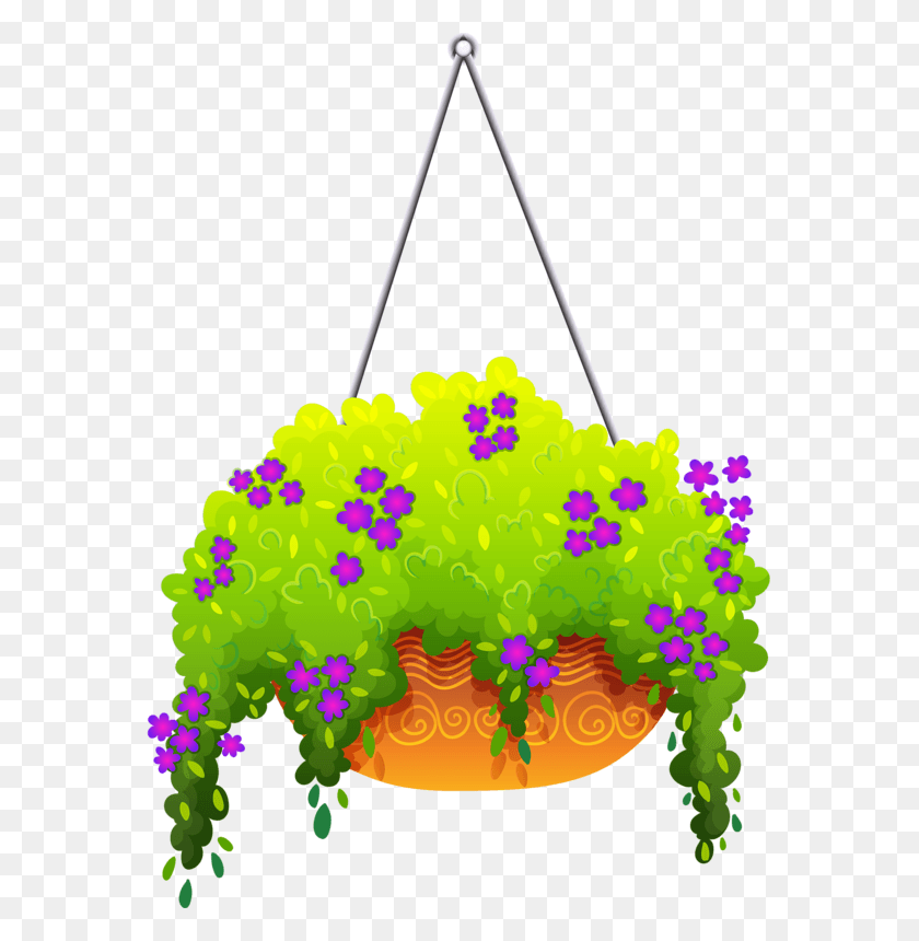 573x800 Hanging Hanging Flowers Clip Art, Graphics, Floral Design HD PNG Download