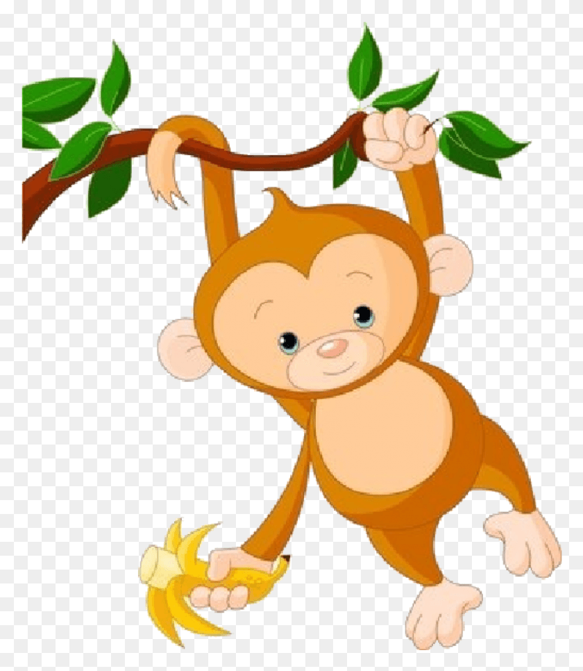868x1009 Hanging Monkey Baby Monkey Clip Art, Toy, Animal, Invertebrate HD PNG Download