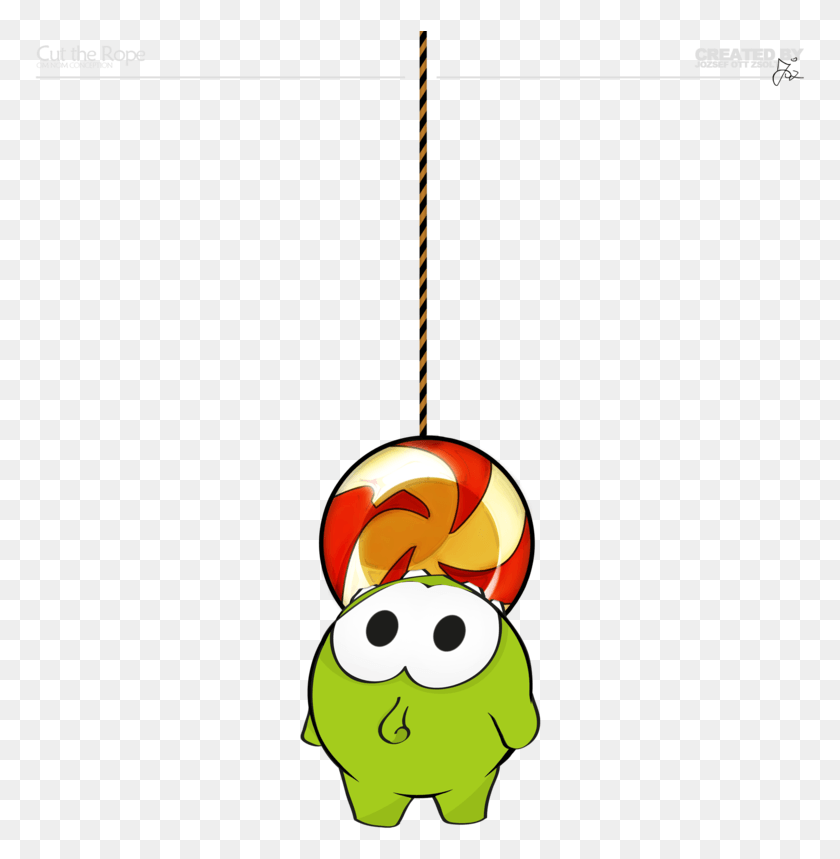 771x799 Hanging Om Nom By Zsoltott Pluspng Om Nom, Super Mario HD PNG Download