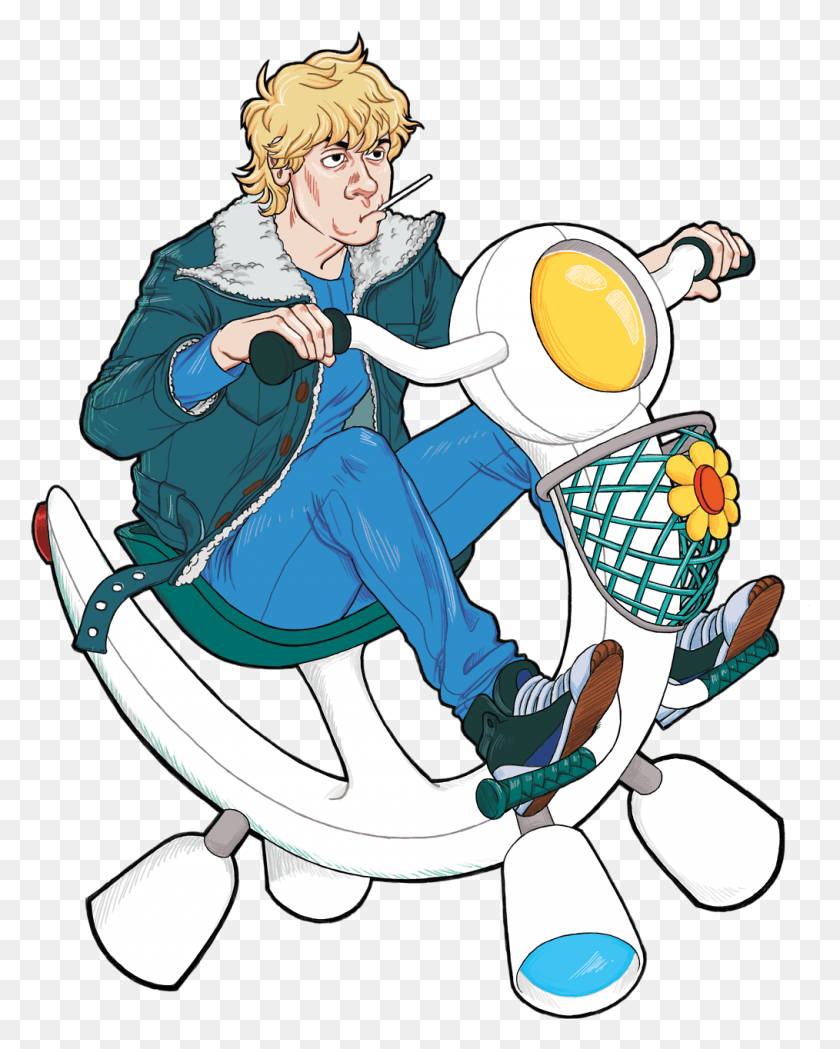 1014x1286 Hank On A Hover Bike During His Brock Phase Hank Venture Brock Jacket, Person, Human, Hook HD PNG Download