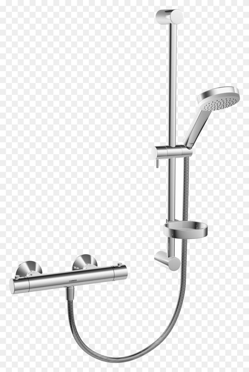 1195x1831 Hansaunita Shower Faucet With Shower Set Hansa, Shower Faucet, Indoors, Room HD PNG Download