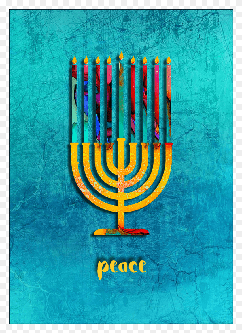 1136x1591 Hanukkah Card With Menorah Hanukkah, Symbol, Arrow, Leisure Activities HD PNG Download