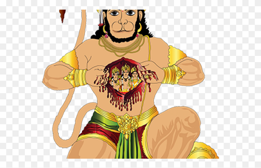 573x481 Hanuman, Person, Human, Face HD PNG Download
