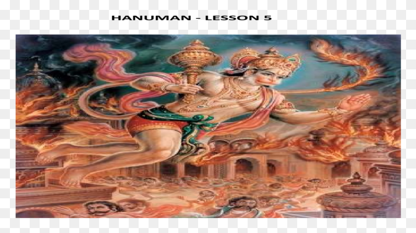 879x463 Descargar Png Hanuman Burns Lanka Como Recuerda De La Última Lección Pintura, Arte Moderno Hd Png