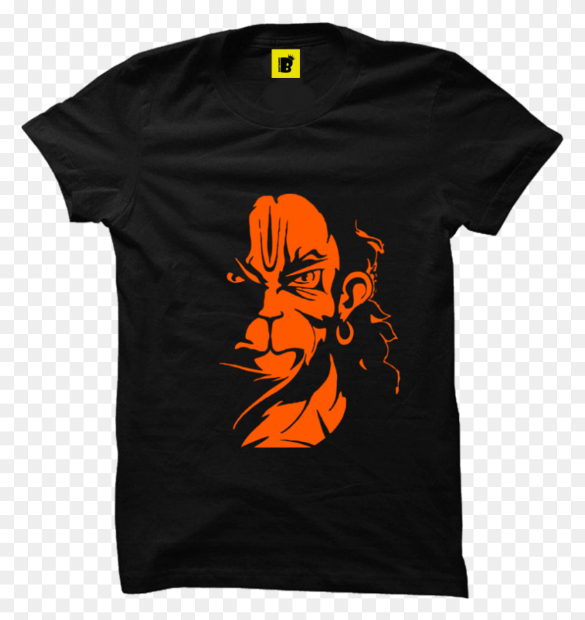 790x842 Hanuman Ji Black Powerful T Shirt Best Bud T Shirt, Clothing, Apparel, T-shirt HD PNG Download