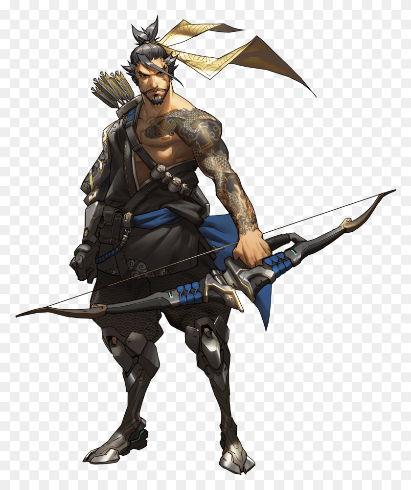1244x1500 Hanzo Overwatch, Person, Human, Archery HD PNG Download