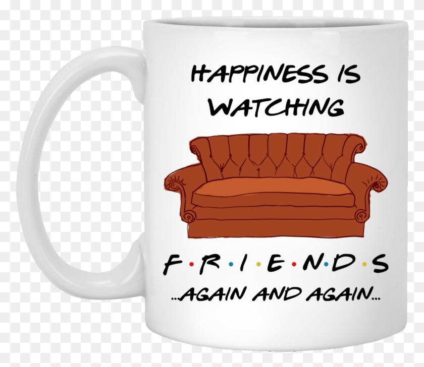 1137x974 Happiness Is Watching Tv Shows Friends Mugs Beer Stein, Coffee Cup, Cup, Soil HD PNG Download