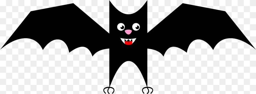 1920x708 Happy Bat Clipart, Logo, Symbol, Animal, Mammal Sticker PNG