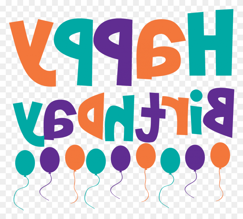 962x863 Happy Birthday Banner Clip Art Graphic Design, Balloon, Ball, Text HD PNG Download