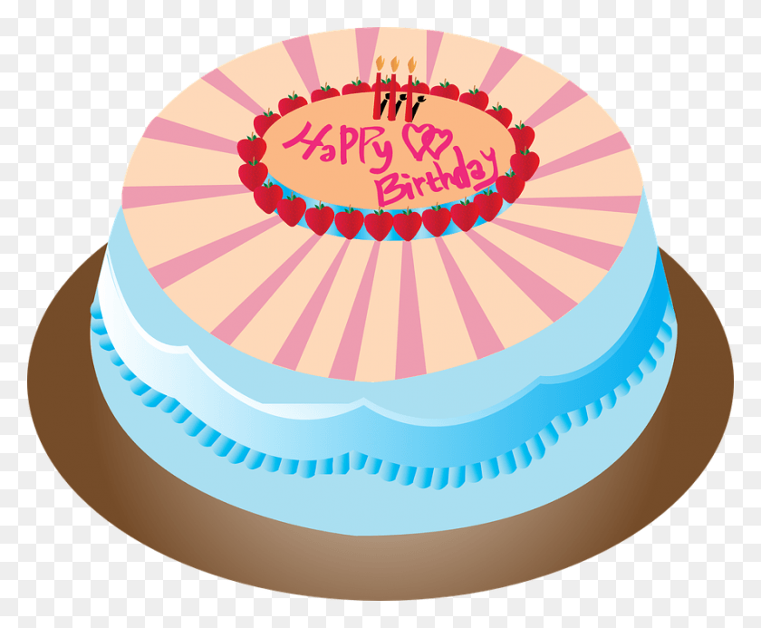 886x720 Happy Birthday Cake 80th Birthday Cake, Dessert, Food, Icing HD PNG Download