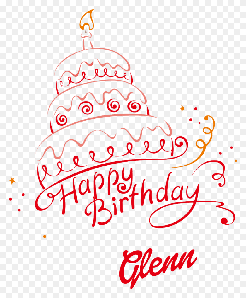 881x1082 Happy Birthday Cake Logo, Text, Diwali HD PNG Download