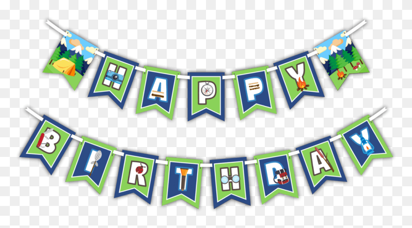 1017x529 Happy Birthday Camping Banner, Text, Alphabet, Symbol HD PNG Download
