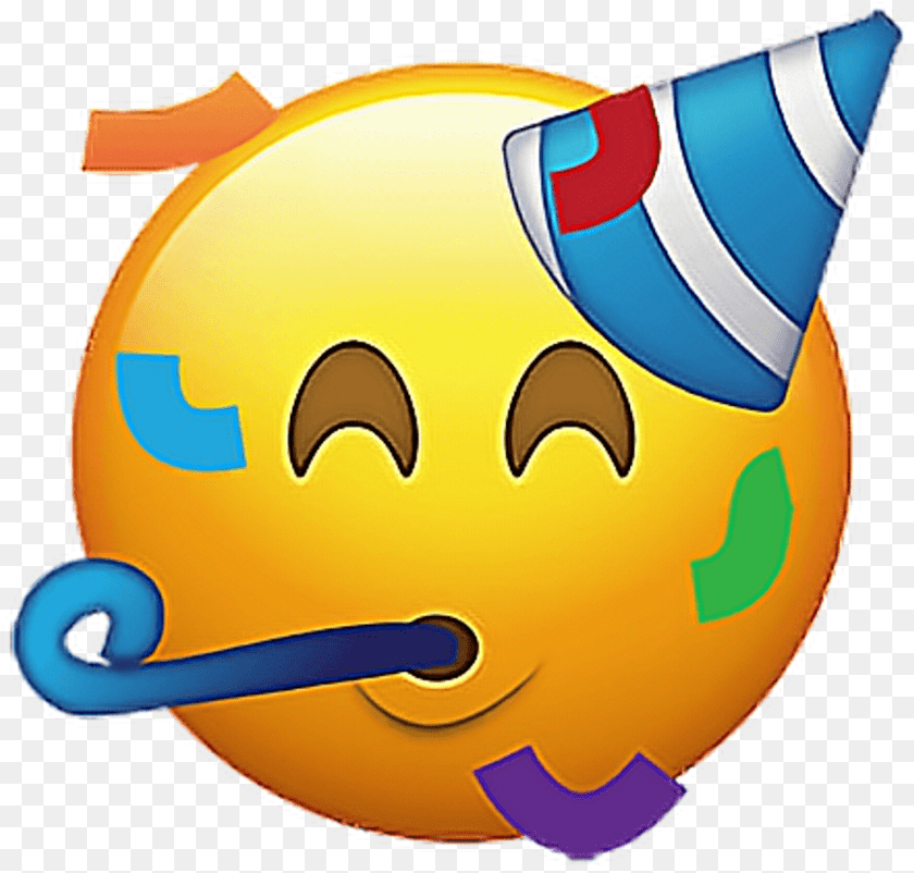 940x897 Happy Birthday Emoji Hd Party Emoji, Clothing, Hat, Helmet Clipart PNG
