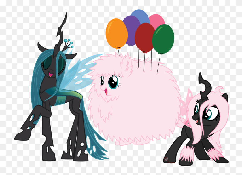 750x547 Happy Birthday Fluffle Puff By Ipandacakes Mlp Fluffle Puff X Queen Chrysalis, Mammal, Animal, Graphics HD PNG Download