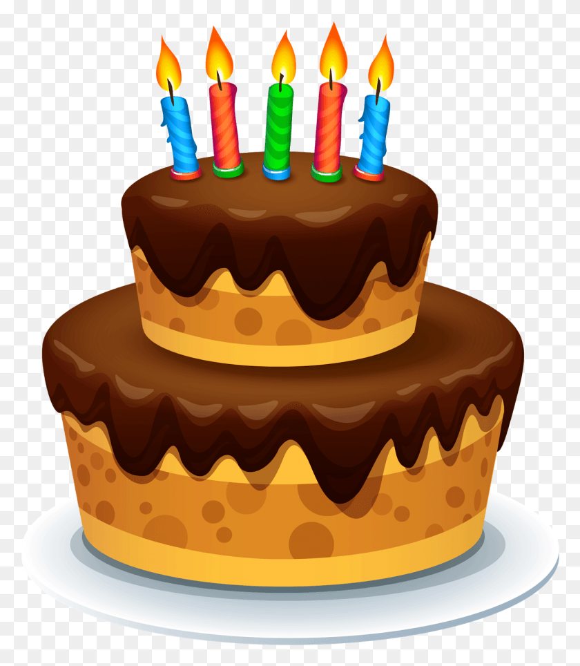 1302x1510 С Днем Рождения Графика Клип Арт Бесплатный Торт Со Свечами, Торт На День Рождения, Десерт, Еда Png Скачать